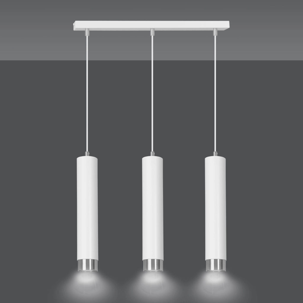 Lampadario sospeso Emibig KIBO 3xGU10 bianco cromo