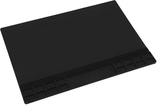 Stazione di saldatura in silicone - Matrice di riparazione termoresistente - Nero - Piatto di isolamento antiscivolo - Adatto per la riparazione di elettronica