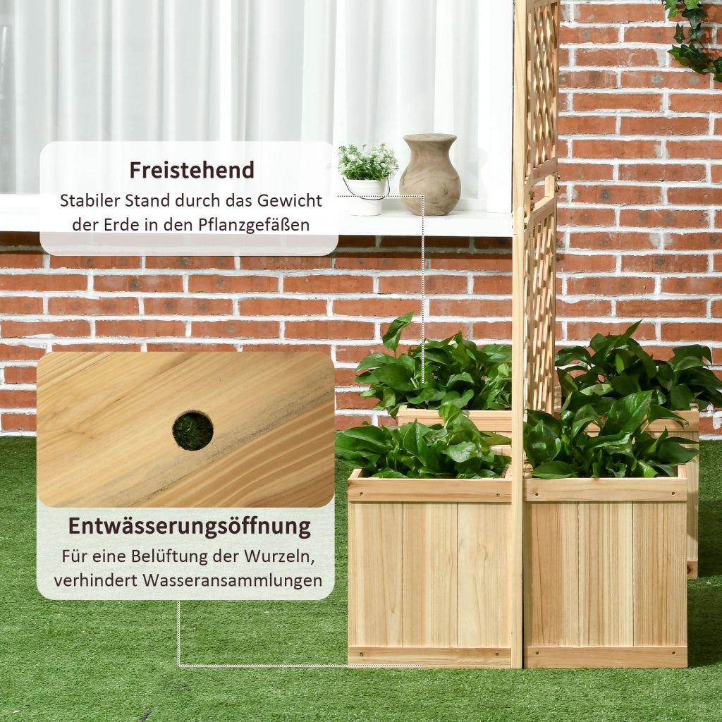Paravent da Giardino ¨C zephmum ¨C Naturale, Massello, 133x62x165 cm