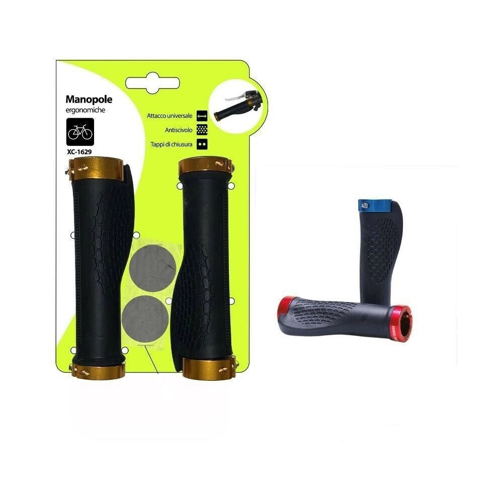 Trade Shop - Coppia Manopole Ergonomiche Manubrio Sterzo Bici Bicicletta Universale Xc-1629 -