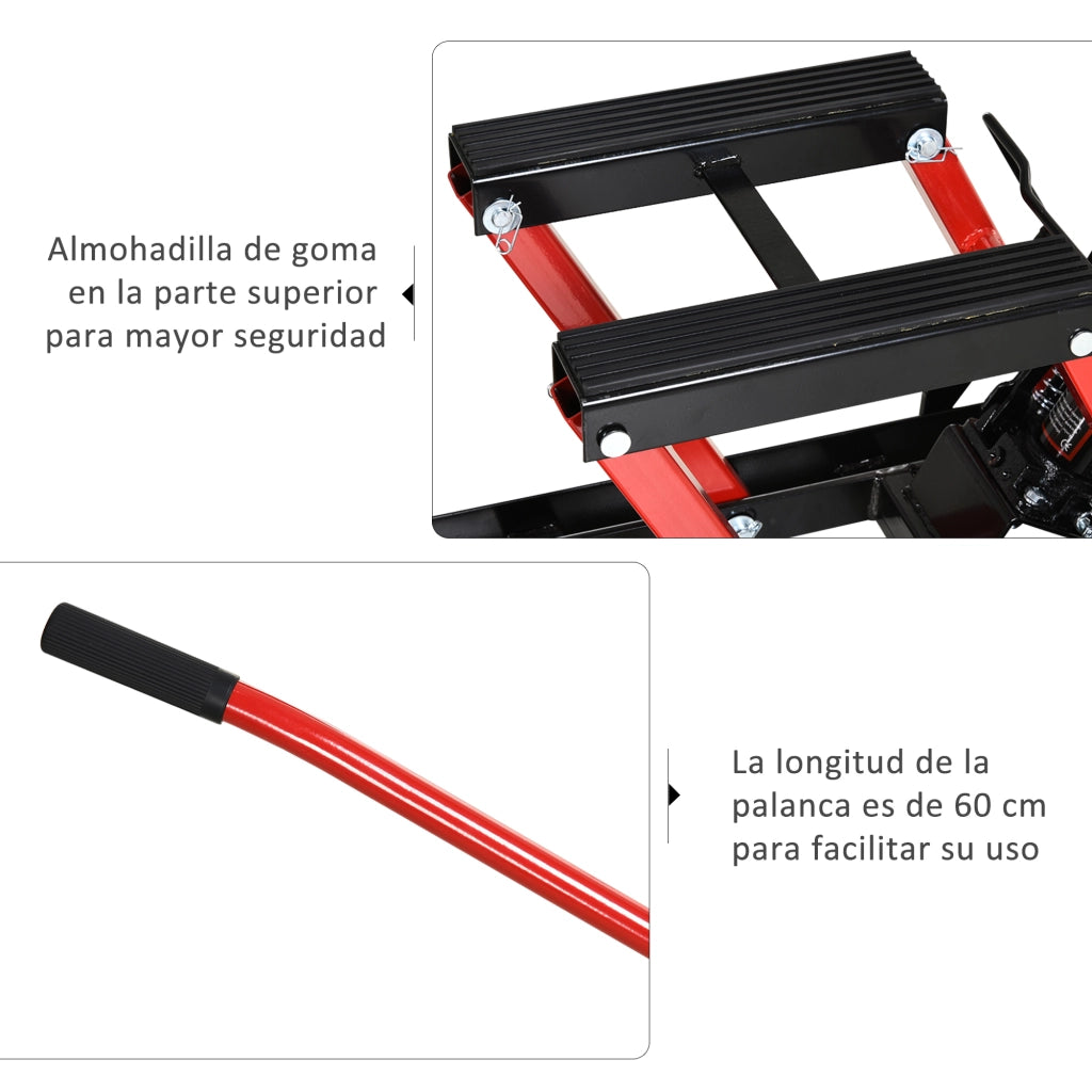 Sollevatore Idraulico per Moto ¨C Xylo ¨C 680 kg Capacit¨¤ Altezza 24-36 cm Piattaforma Antiscivolo 110x36x67 cm