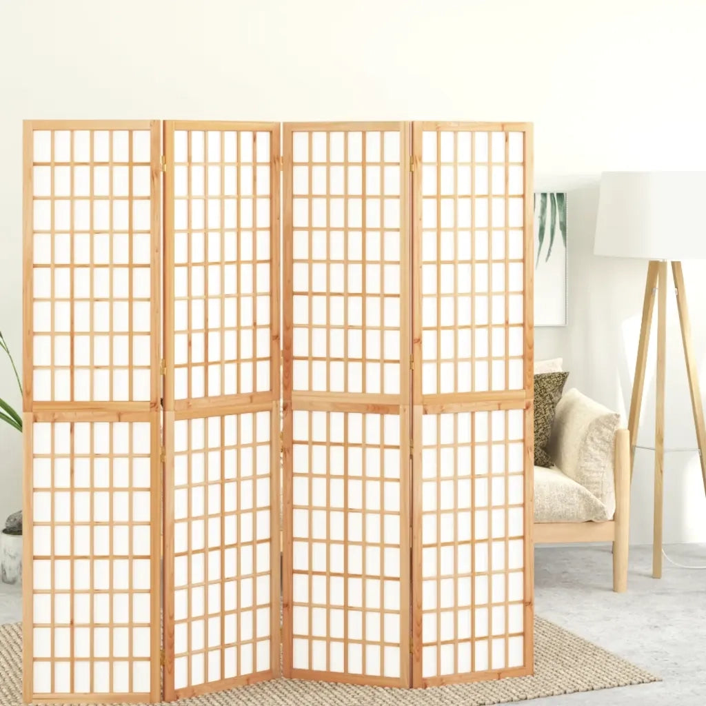 Divisorio Ambienti | Divider per stanze | Paravento Pieghevole 4 Pannelli Stile Giapponese 160x170 cm