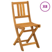 Sedie Bistro da Giardino 8 pz | Sedie da Esterno Naturale 40 x 42 x 85 cm