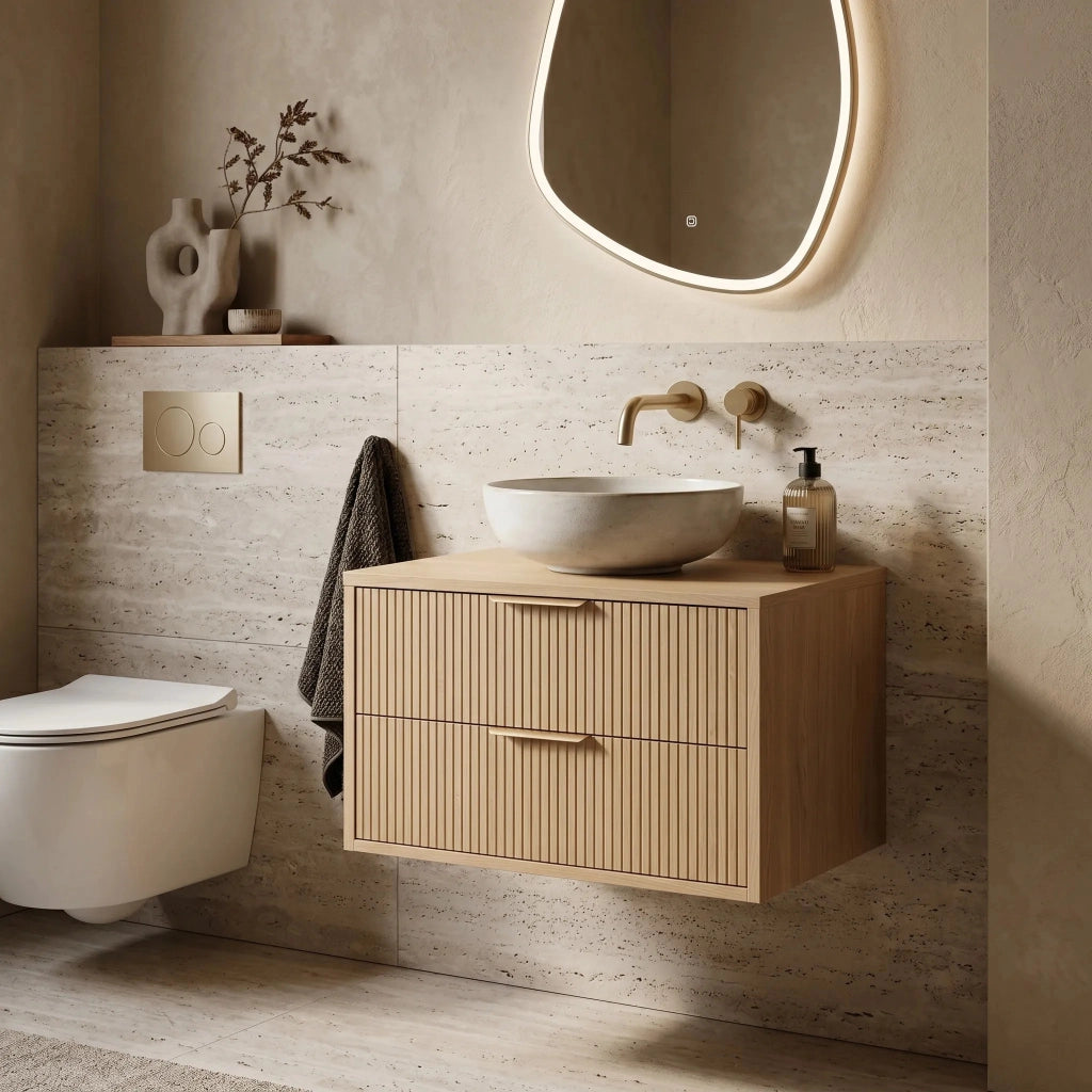 Mobile Bagno Sotto Lavabo Rea Mono 80cm Beige