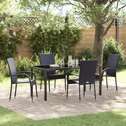 Set da Pranzo per Giardino 5 pcs Nero 3379404