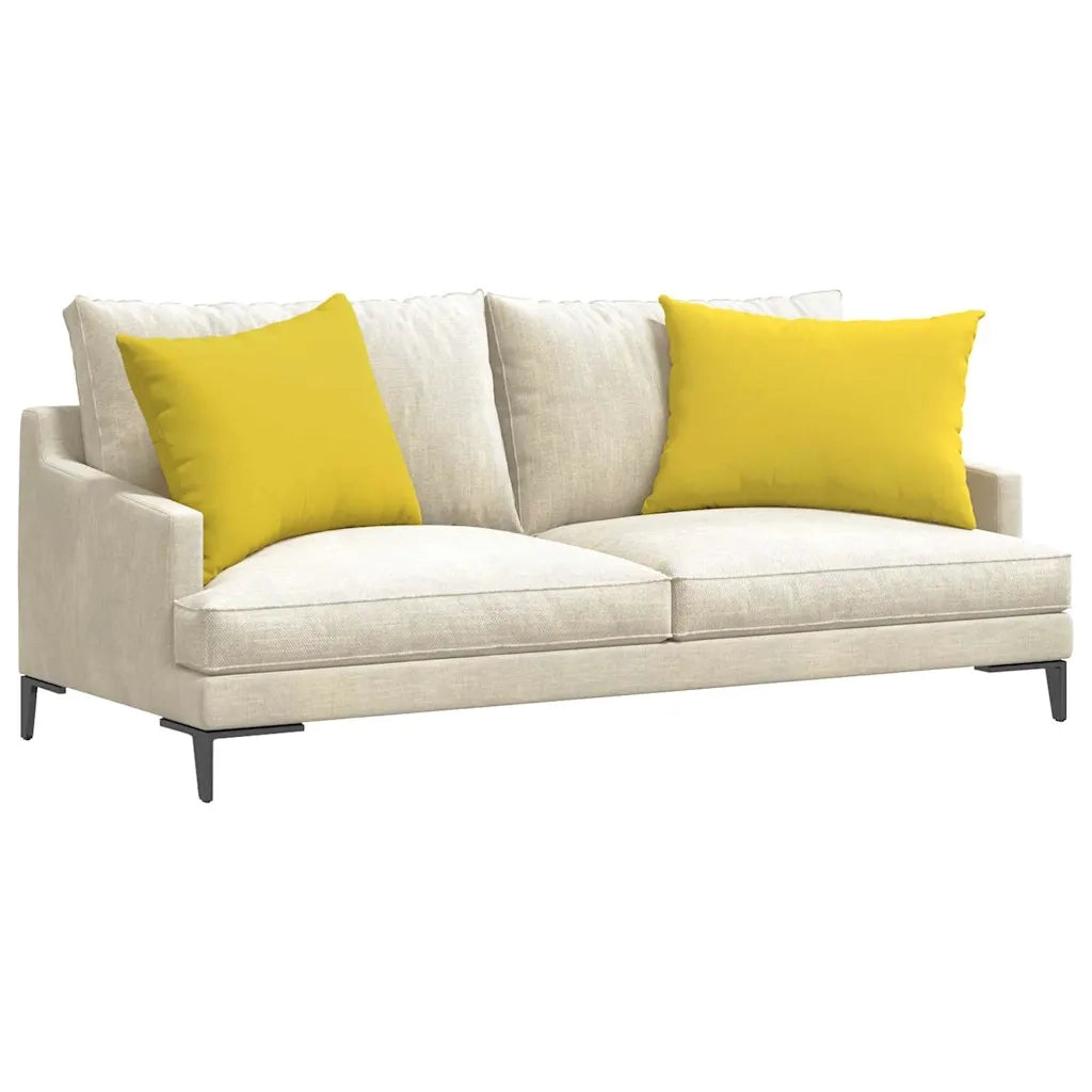 Cuscini da Divano 2 pcs Giallo Chiaro 70 x 50 cm Tessuto 42013748