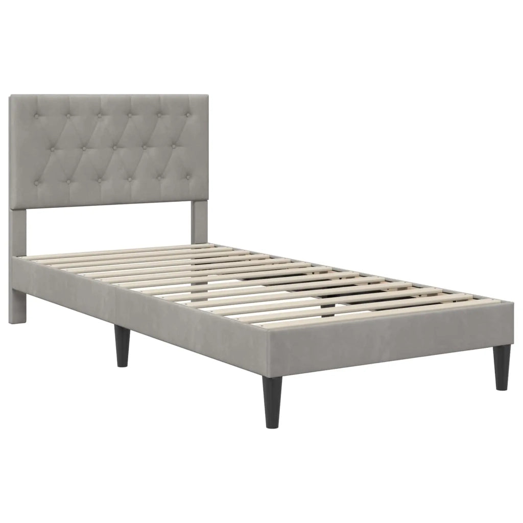 Struttura del letto Grigio Chiaro 90 x 200 cm Velluto 42027637