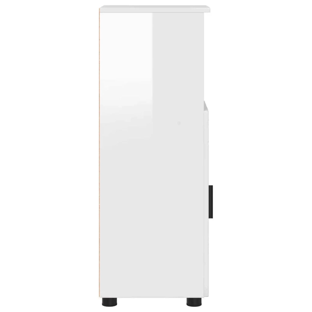 Mobile da Bagno con archiviazione Bianco Lucido 30 x 35 x 95 cm 883318