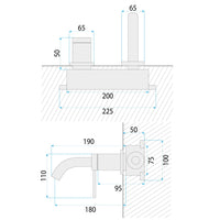 Rubinetto Da Parete Rea Clif Brush Gold
