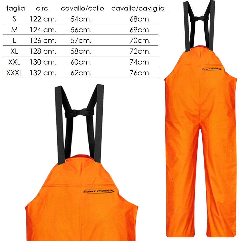 Pantalone in pvc arancio professionale impermeabile taglia xxl