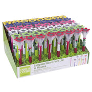 Trade Shop - Set 48pz Lampada Solare A Forma Di Fiore Led In Plastica 6x30cm 6 Colori 4125012 -