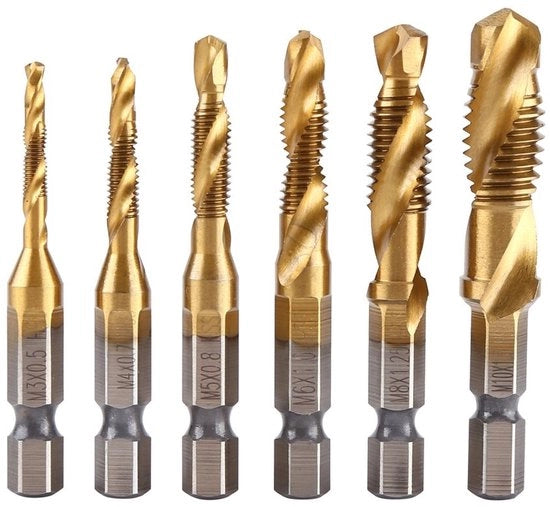 Set di Tappi a Vite per Macchina - Set di 6 Tappi a Vite per M3 M4 M5 M6 M8 M10 - Strumento per Puntare Viti Professionale