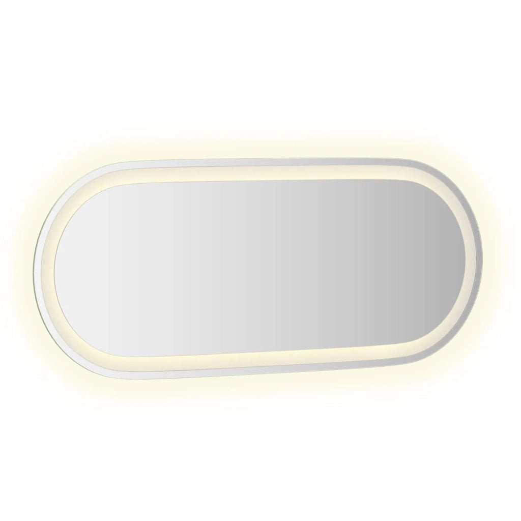 Specchio da bagno LED Trasparente 90 x 40 cm vetro temperato 42045854