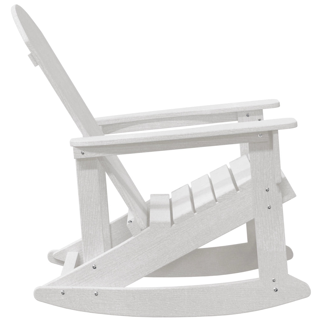 Sedia a Dondolo Adirondack Bianca 73.5x92x90 cm HDPE