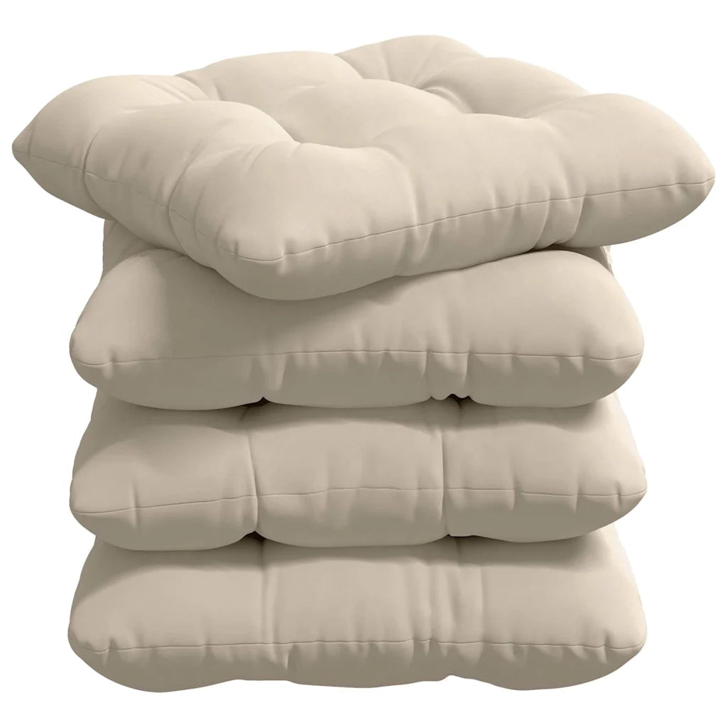 Cuscini per Seduta 4 pcs Beige 40 x 40 cm Tessuto in Microfibra 42015094