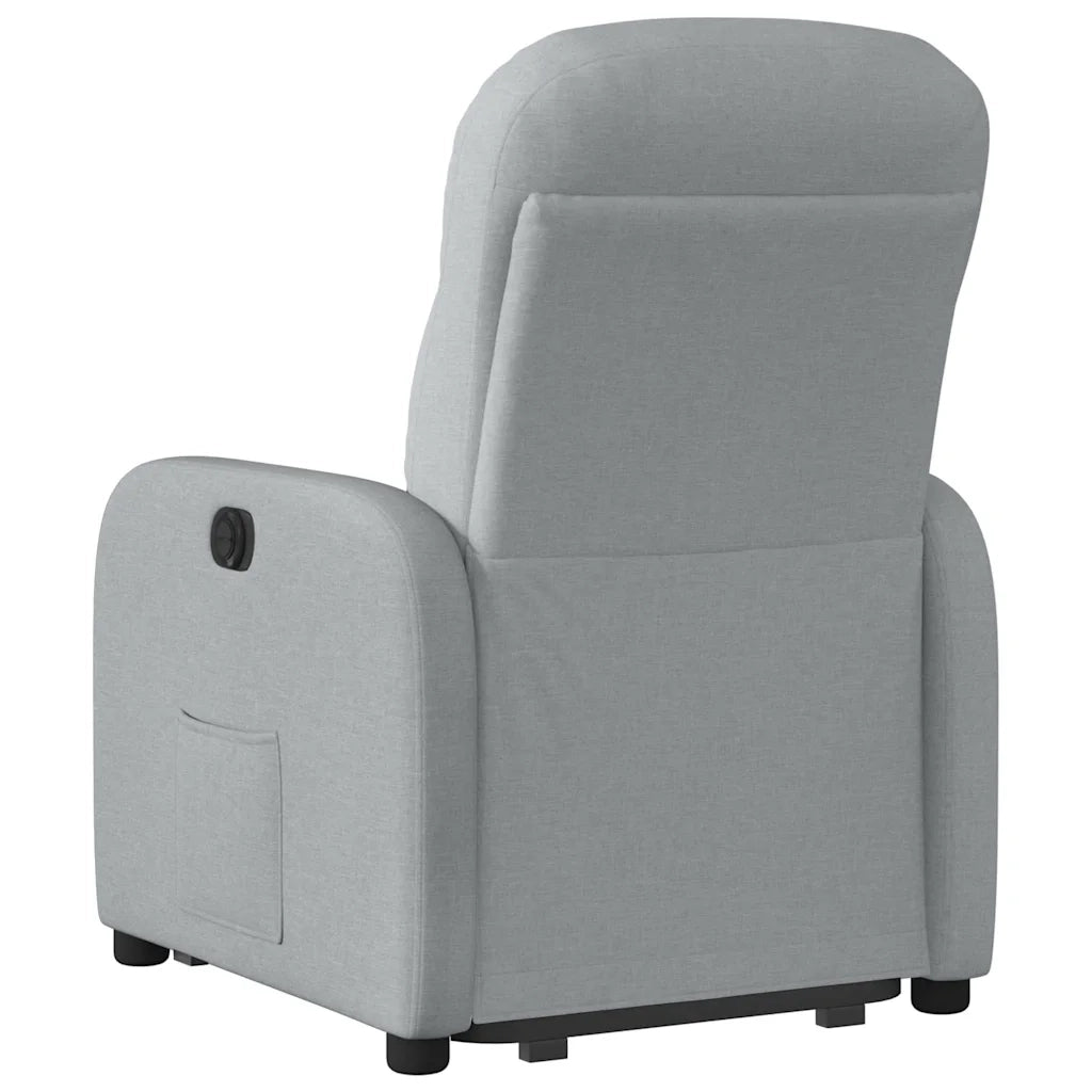 Poltrona Reclinante Alzapersona Elettrica Grigio Chiaro Tessuto 3302992