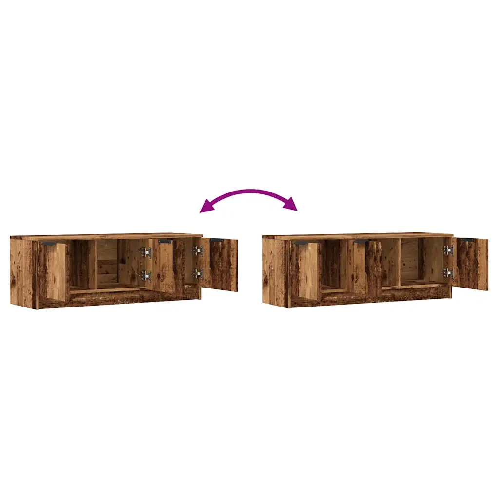 Mobile Porta TV Legno Vecchio 102x35x36,5 cm Legno Multistrato 856947