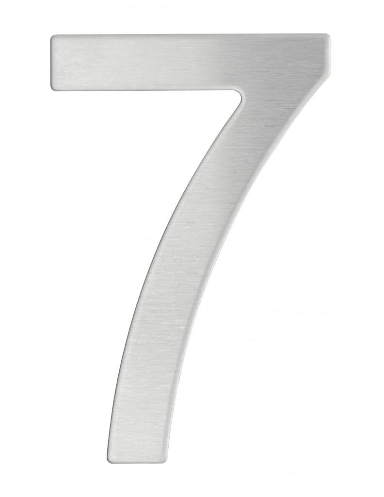Numero 7 adesivo in acciaio inox, altezza 76 mm – THIRARD
