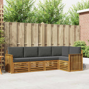 Set divano sezionale con cuscino 5 pcs Naturale e Antracite 3374807