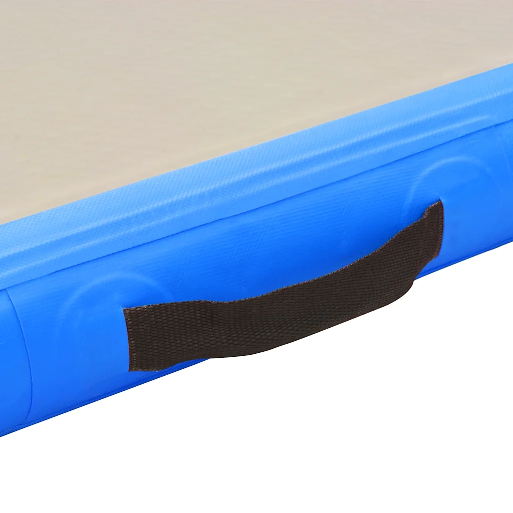 Tappetino Ginnastica Gonfiabile con Pompa 400x100x10 cm PVC Blu CFW2833763