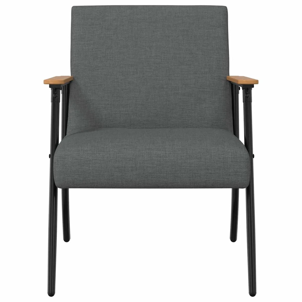 Poltrona-Divano Sedia-Poltroncina Grigio scuro Tessuto 978111