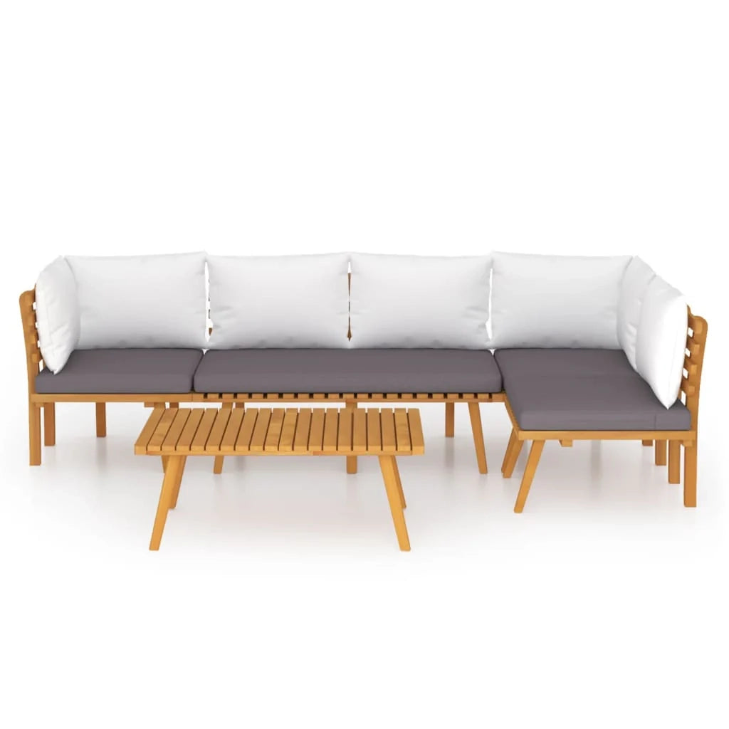 Set di mobili da giardino mobili da esterno 5 pezzi con cuscini legno massello di acacia 02_0016317