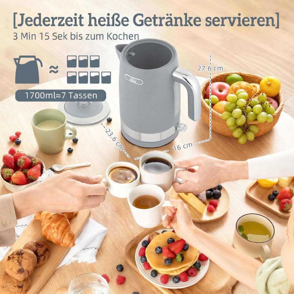 Set Bollitore e Tostapane ¨C Zephmum ¨C 1,7L 2200W con Termostato