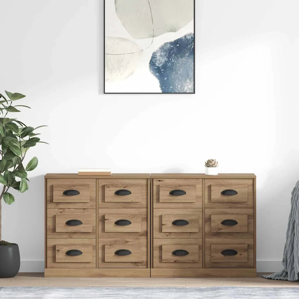 Credenza | Sideboards 2 pcs Rovere artigianale 70 x 35,5 x 67,5 cm