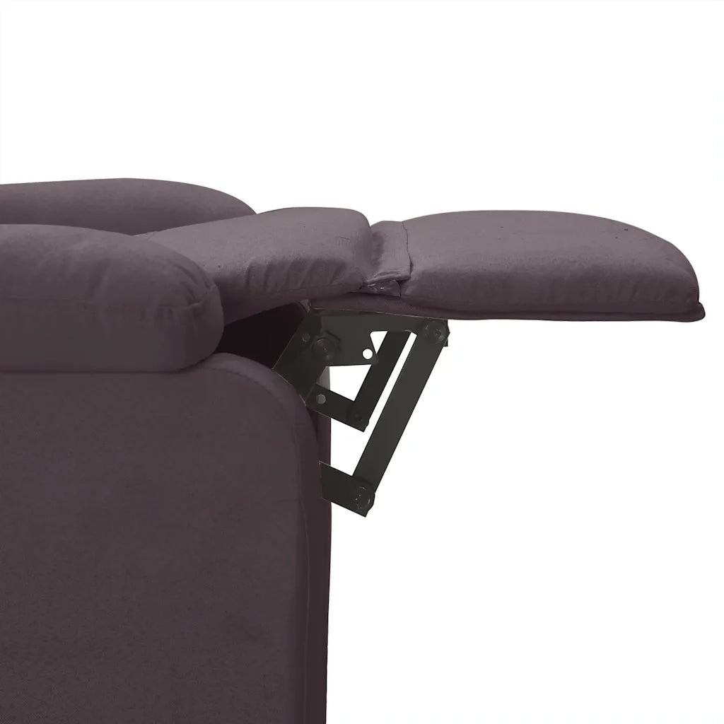 Poltrona Reclinabile Marrone Scuro in Tessuto 342705