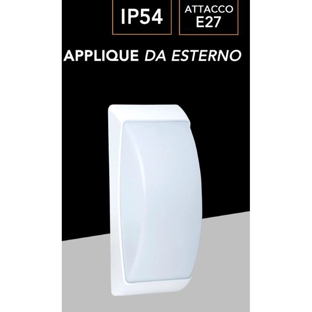 Trade Shop - Applique A Parete Per Esterno Lampada Da Muro Balconi Terrazzo Attacco E27 Ip54 567wb-h320 -