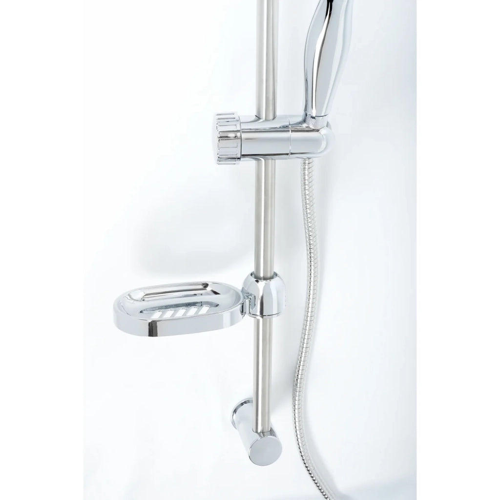 Saliscendi Doccia 3 getti Doppia aggraffatura in Acciaio inox e ABS Mod. Sun-set