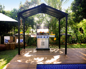 Canopia Austin Gazebo per Barbecue in Alluminio 1.8X2.4 m