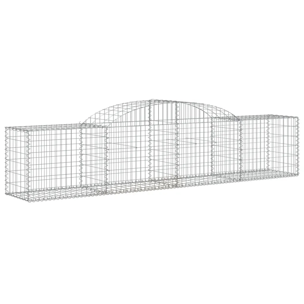 Cesti Gabbioni ad Arco 3 pz 300x50x60/80 cm Ferro Zincato 3146666