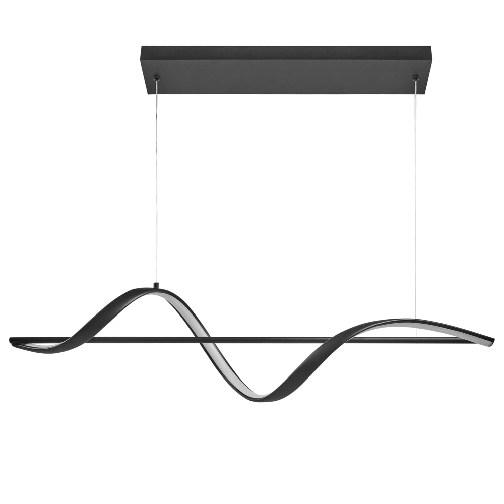 Lampada a sospensione a LED in metallo nero Design moderno Illuminazione d'accento