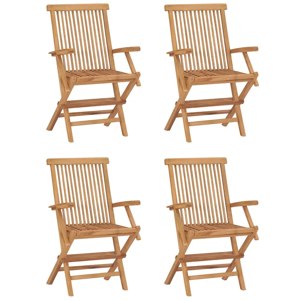 Set da Pranzo Pieghevole per Esterni 5pz Legno Massello di Teak 3096574