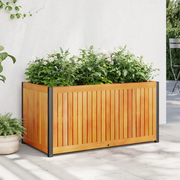 Fioriera da Giardino 85x45x44 cm in Legno Acacia e Acciaio