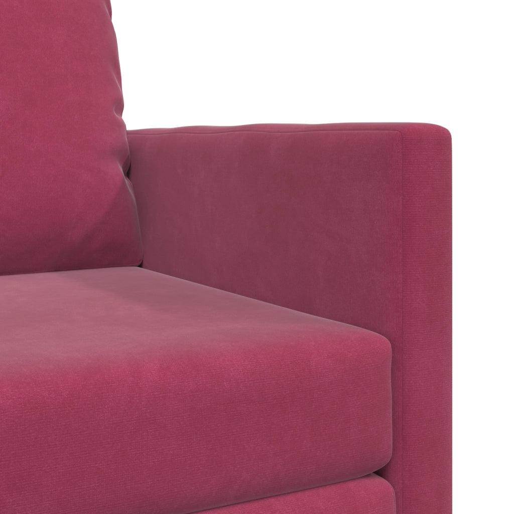 Divano letto 2-in-1 Rosso Vino 74x77x81 cm in Velluto