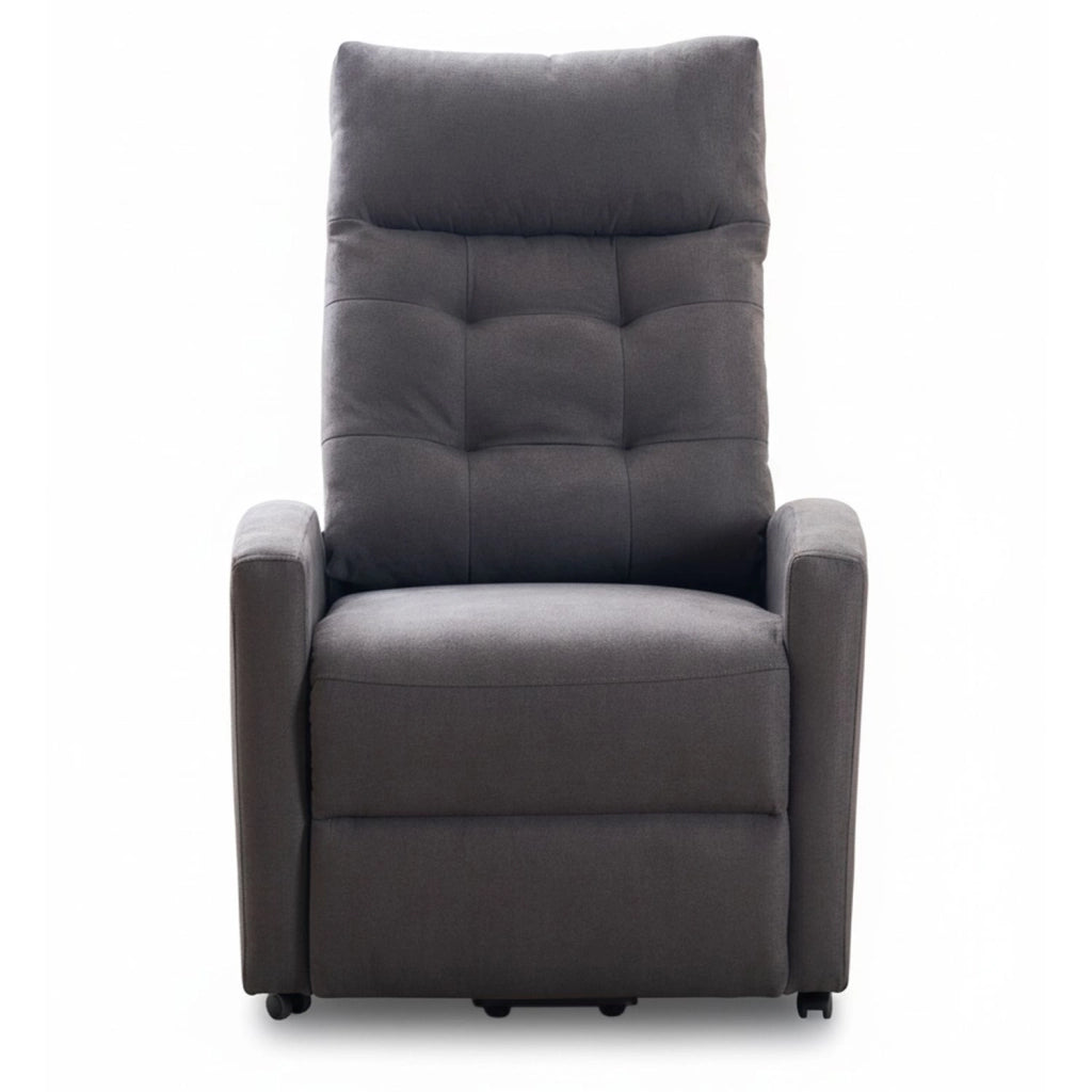 Marvin Poltrona Relax Reclinabile Elettrica con Poggiapiedi Solena, Seduta Ergonomica Massaggiante e Riscaldante  Grigio