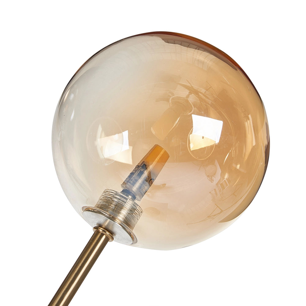 Lampada da scrivania in metallo oro vetro 3 paralumi rotondi Design moderno e glam Illuminazione del soggiorno