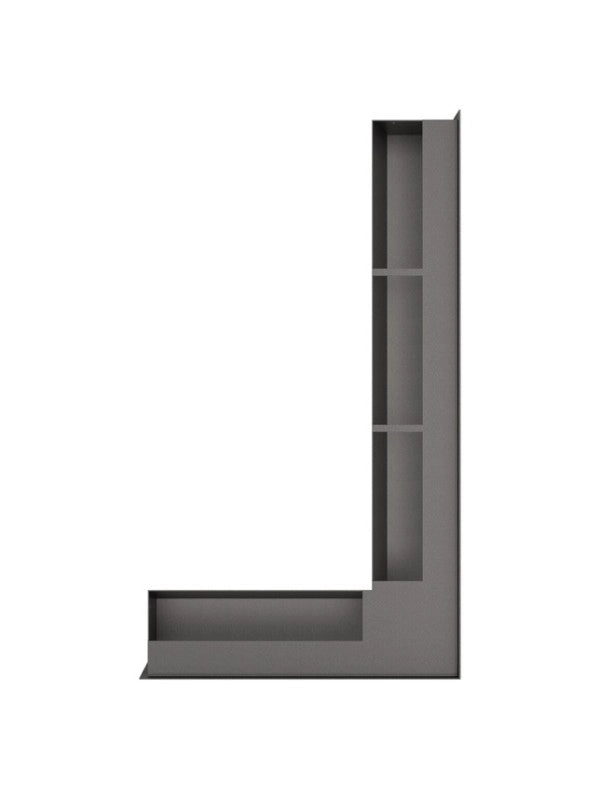 Griglia di ventilazione Angolare per camino 95x800x450 - Loft Angle destra grafite