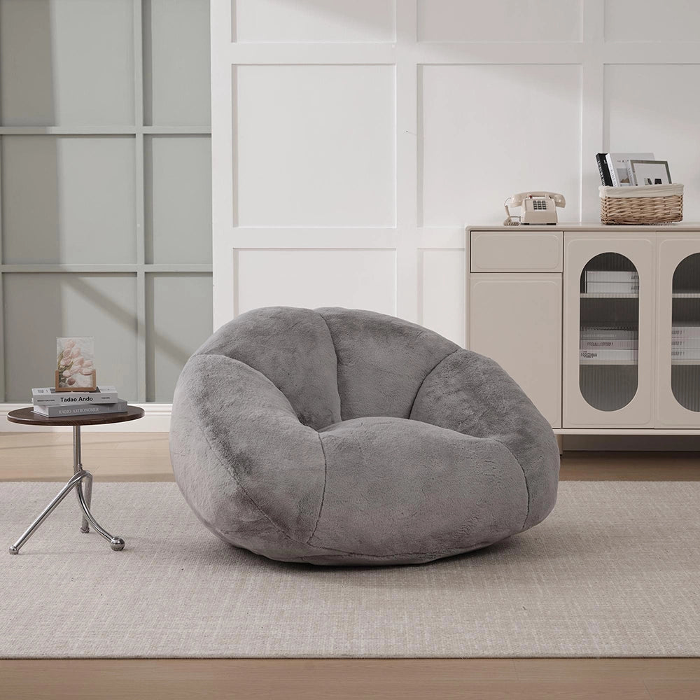 Pouf in peluche morbida - Xylo - Antiscivolo, fodera non removibile, pronto all'uso
