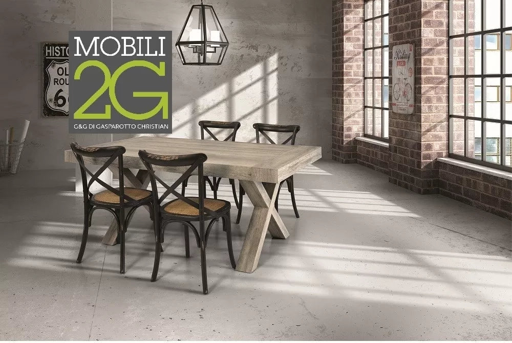 Tavolo rettangolare allungabile invecchiato 180x90 (818) - Mobili 2G