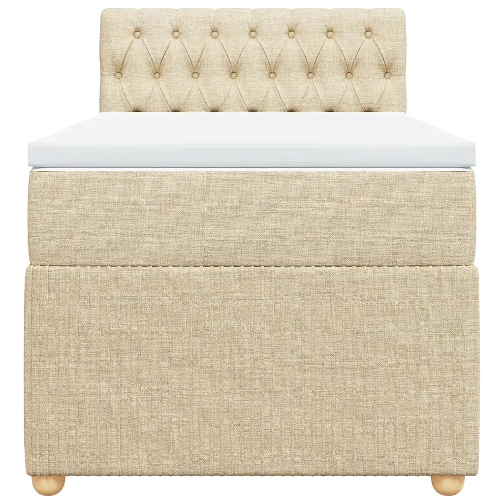 Giroletto a Molle con Materasso Crema 80x200 cm inTessuto 3289595