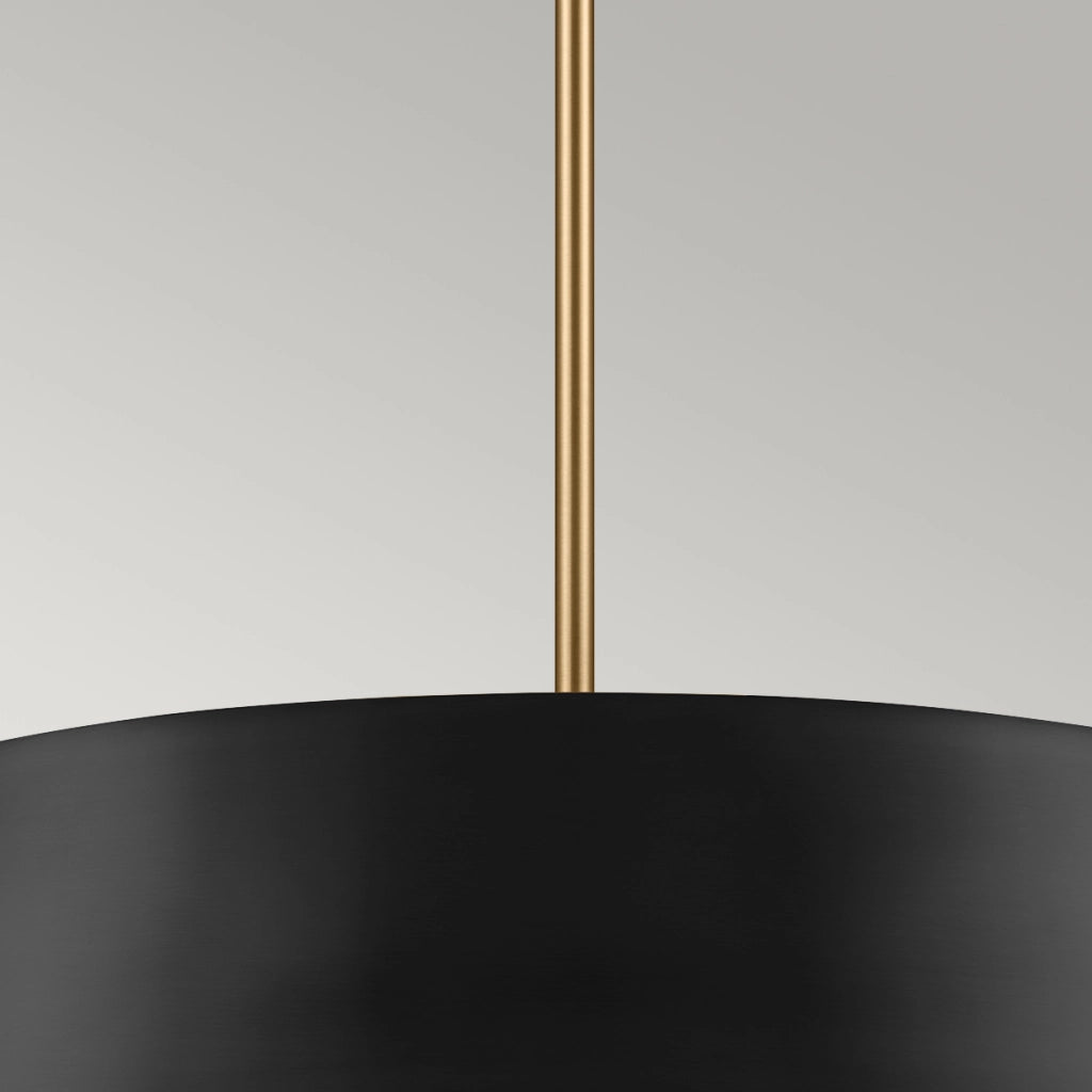 Lampada a sospensione Kichler Luella Ø56 nero/ottone 4xE14
