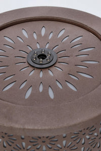 Fontana con Led Ø25x23 cm in Metallo Miki Marrone