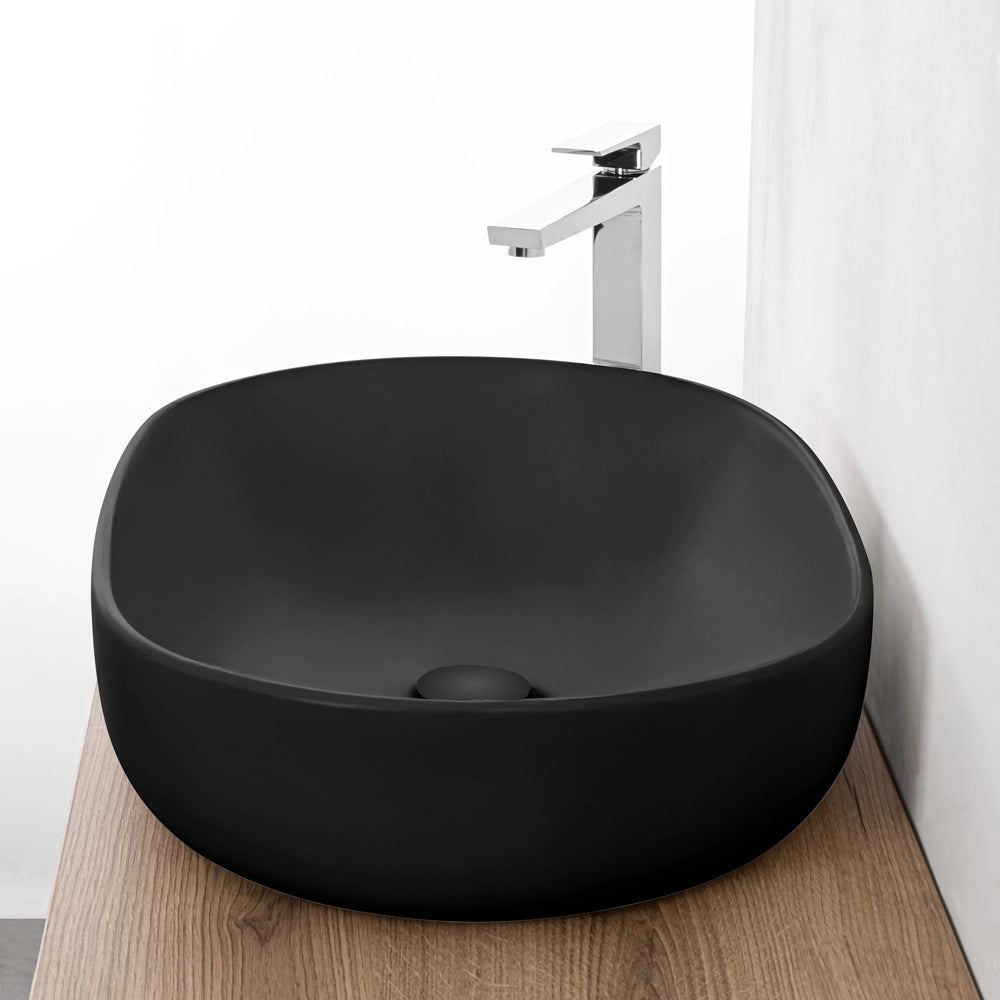 Lavabo da appoggio ovale 60x41 cm nero opaco Tokyo