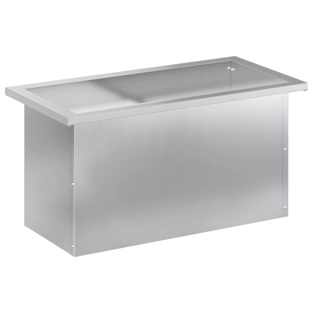 Fioriera da giardino con LED Argento 30 x 60 x 30 cm 8008094