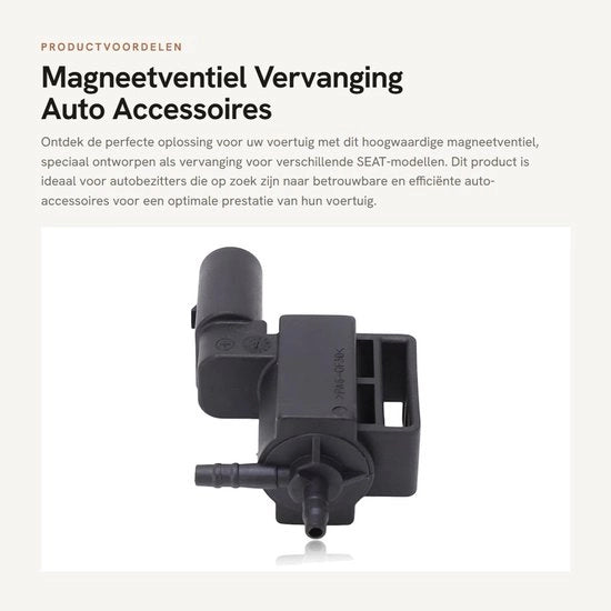 Vitello di Sostituzione per Auto - Veloce Azionamento a Vapore - Adatto per SEAT - Codice OEM 037906283C - Materiale ABS/Metallo - Alta Qualità - Valvola di Soglia