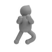 Appendino da muro in ABS grigio con doppia modalità di fissaggio  Bruce