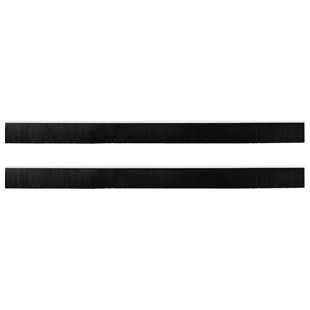 Spazzole per porte a vite 2 pcs Bianco 100 cm Lega di alluminio 42019547